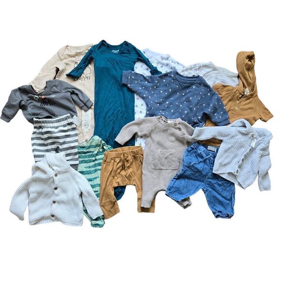 0-3 Month Baby Bundle Zara Kate Quinn Nature's Touch Organic Cotton Easy Peasy - Picture 1 of 12